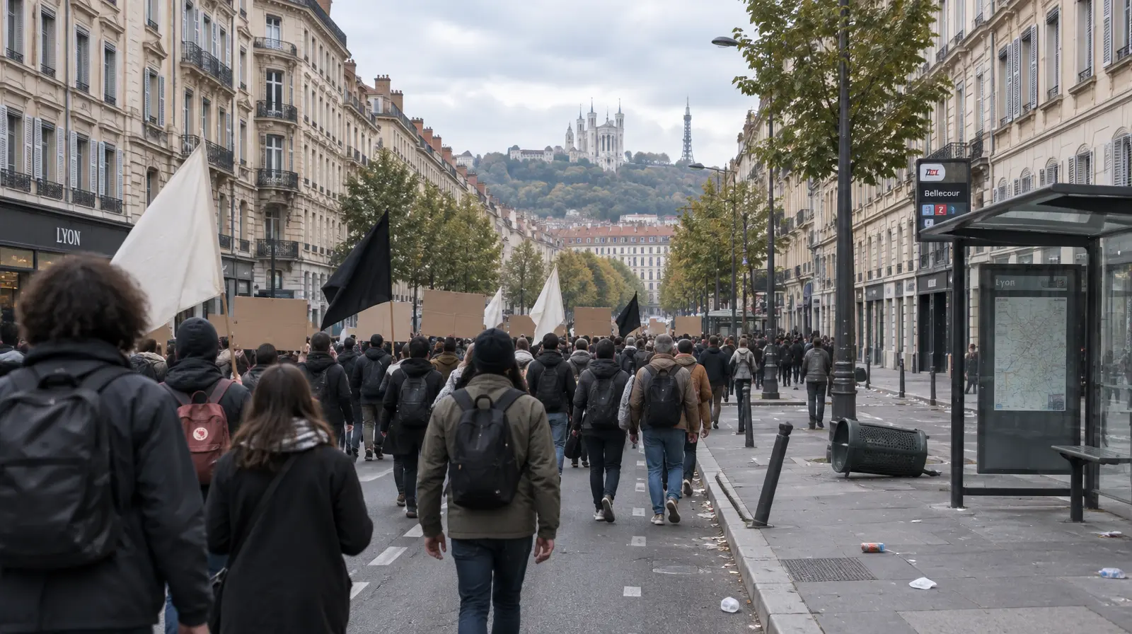 160 000 demonstrerade i Frankrike, stökigt i Lyon