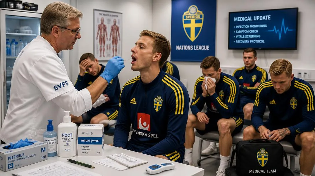 Fem landslagsspelare sjuka inför Nations League-matchen mot Bosnien