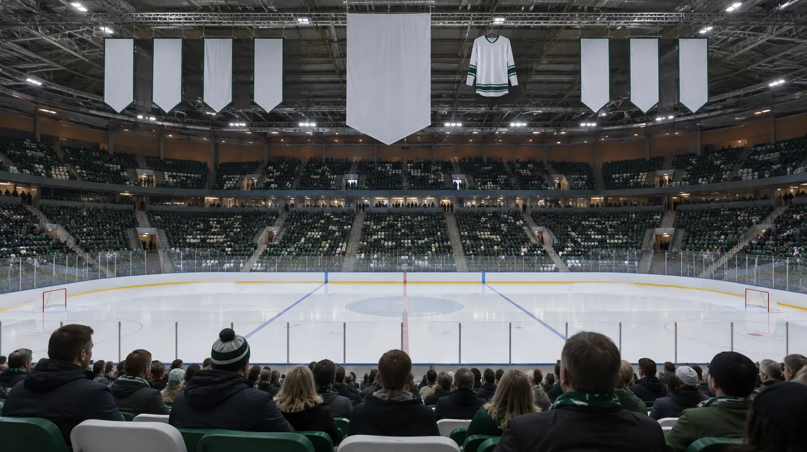 Joel Lundqvists tröja nummer 20 hissades i taket i Scandinavium