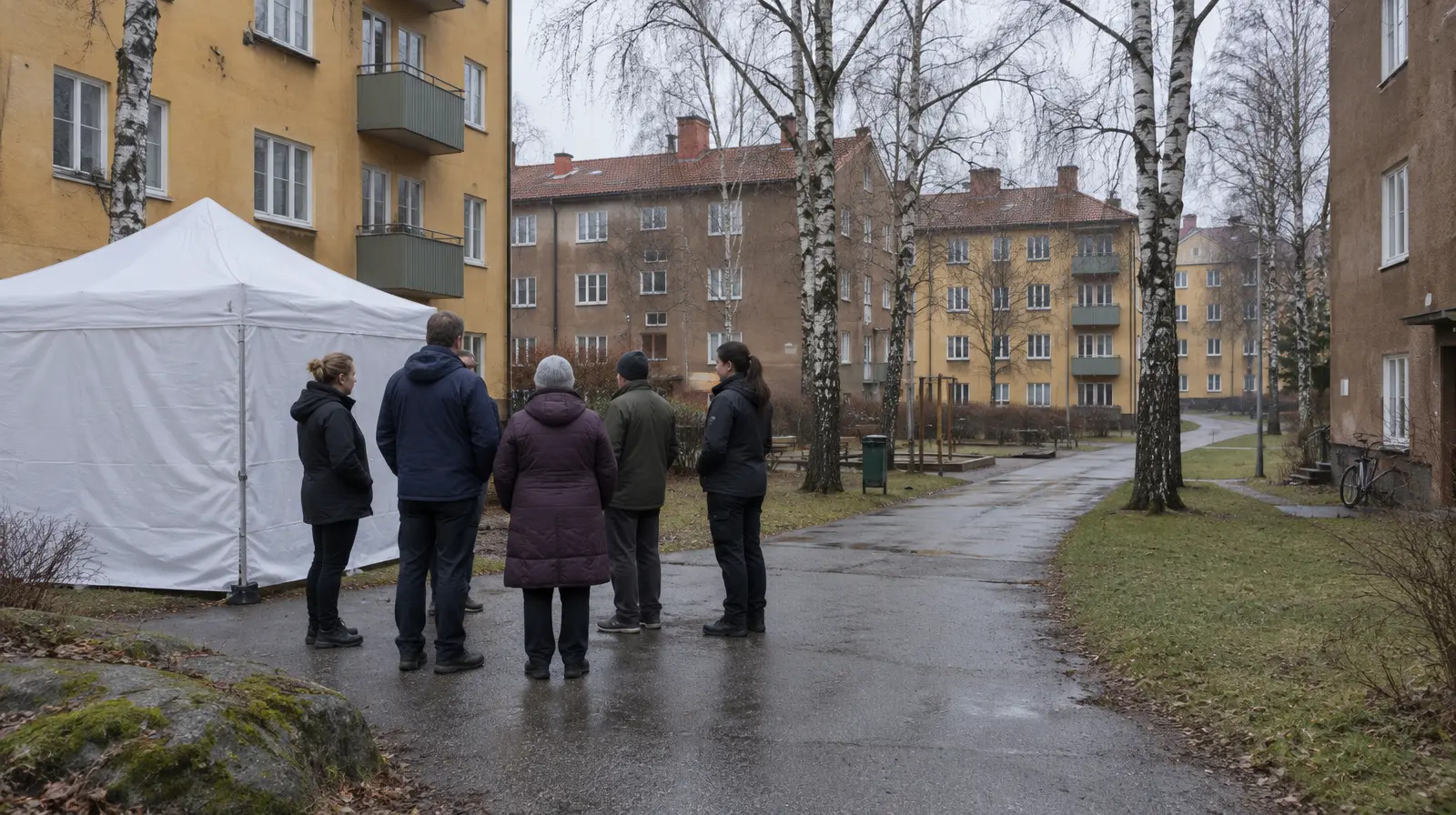 Krisstöd på plats i Bagarmossen efter dödsskjutning