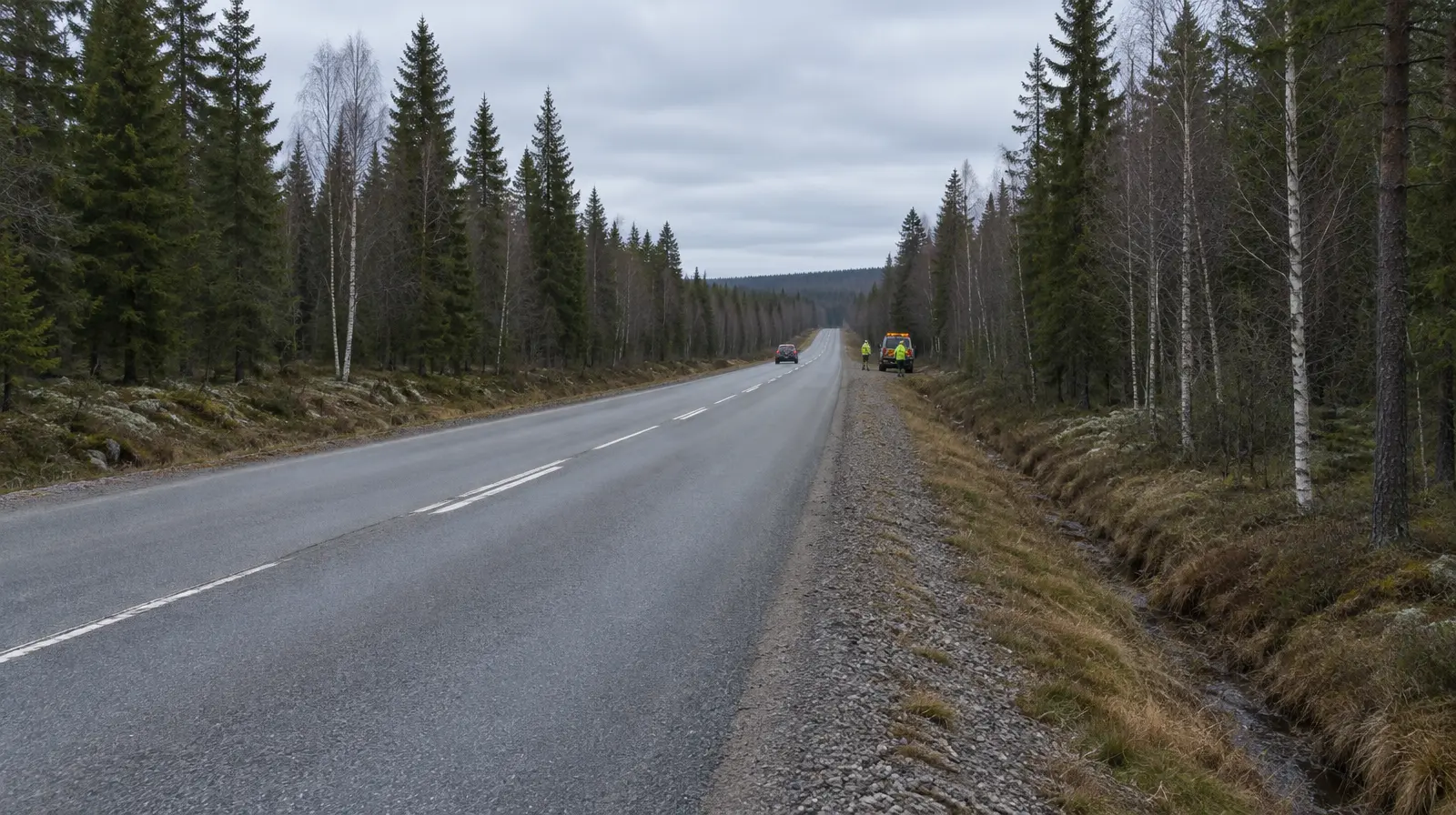 Kvinna i 50-årsåldern död efter olycka på E12 vid Vännäs