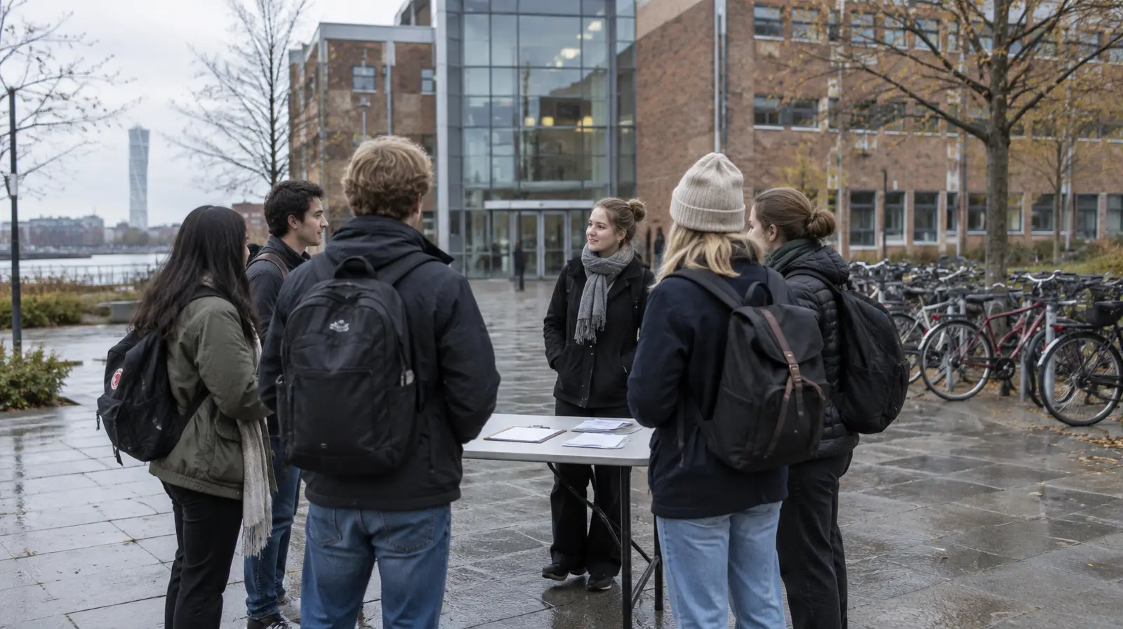 Lärarstudenter i Malmö protesterar mot en föreläsning i veckan