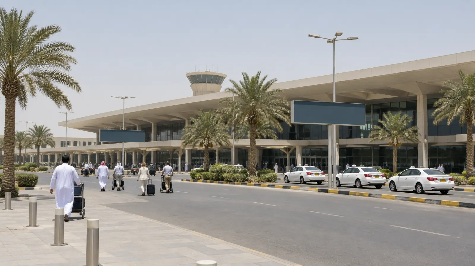 Minst en död och åtta skadade i attack mot flygplats i Saudiarabien
