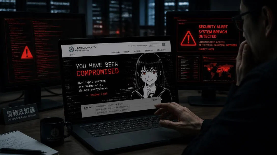 Nyköpings kommuns hemsida hackad, angriparen lämnade mangabild