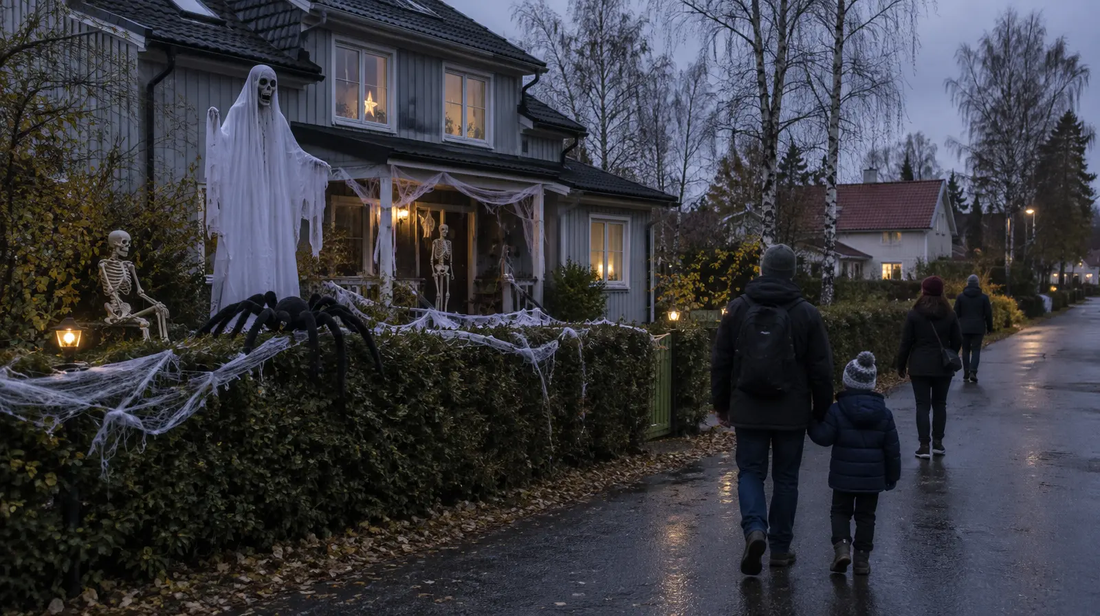 Paret i Tyresö förvandlar villa och trädgård till "Halloween House"