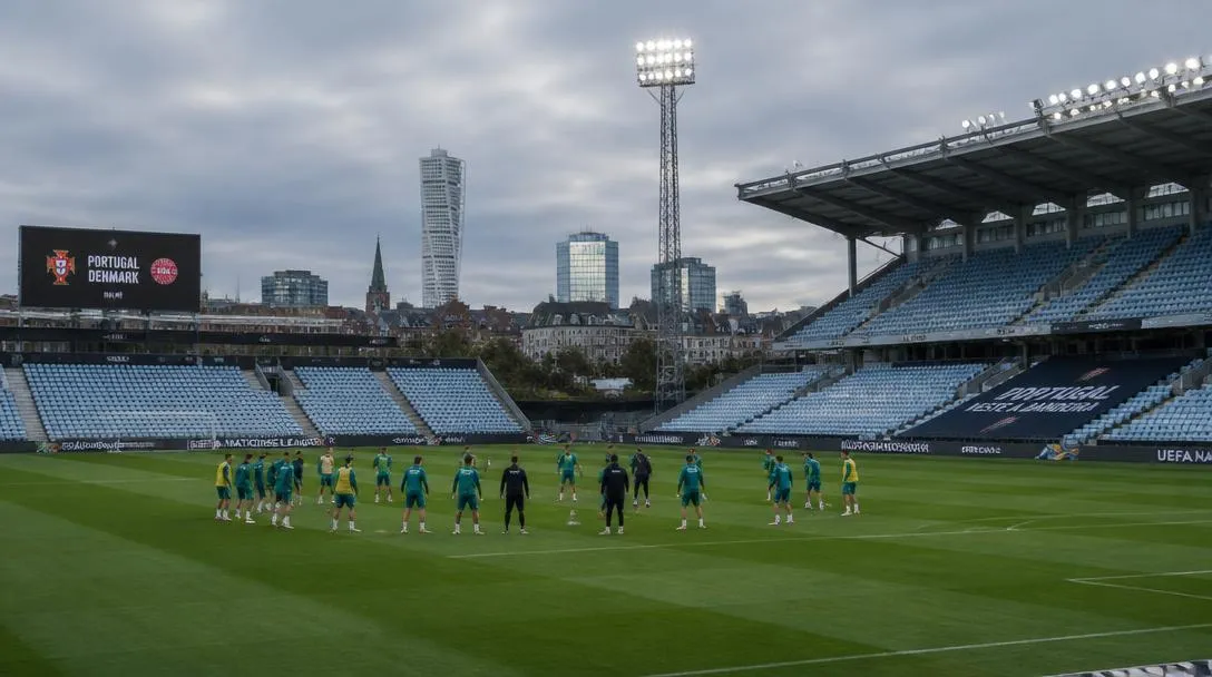 Ronaldo och Portugal tränar i Malmö inför match mot Danmark
