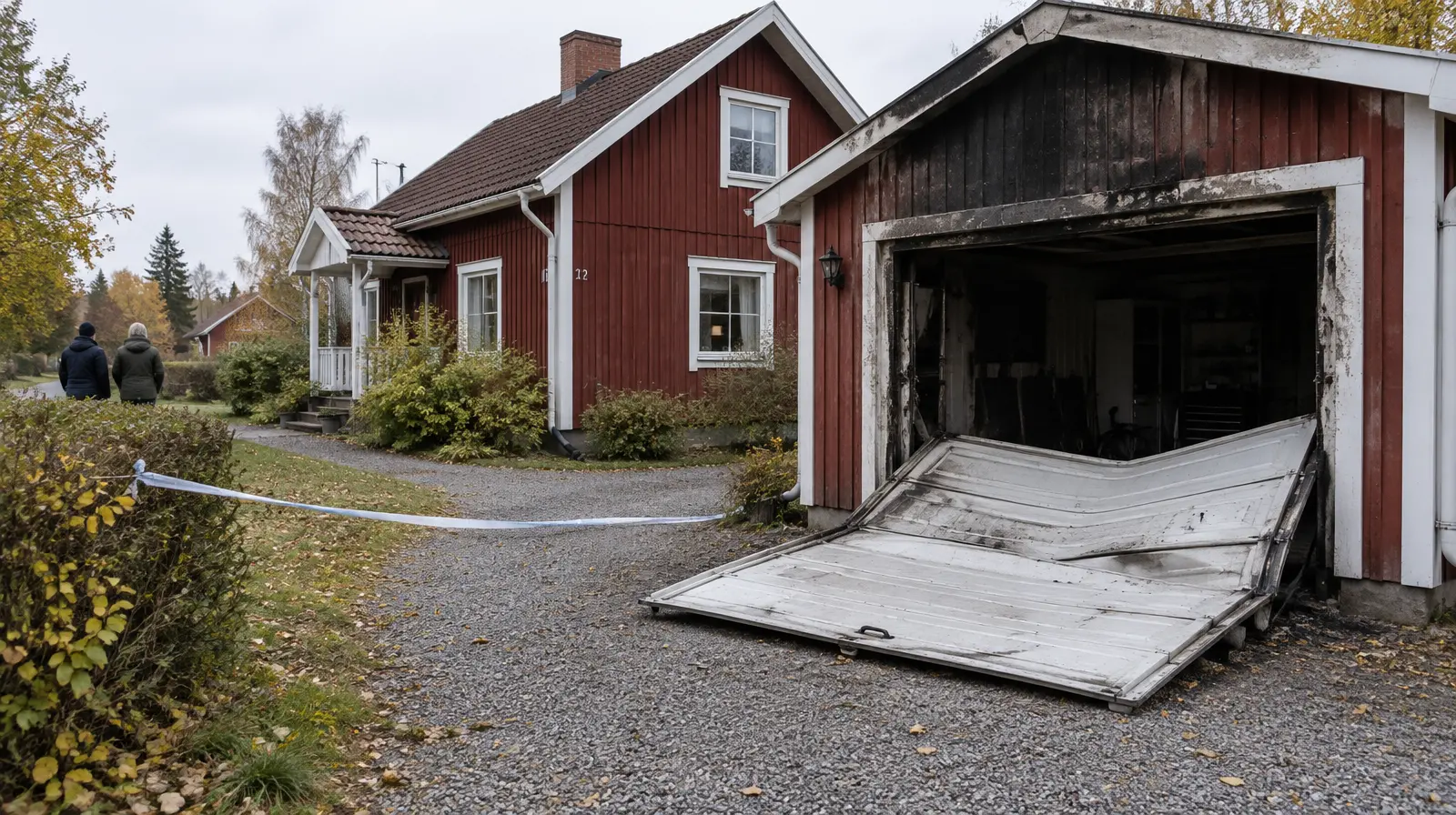Sju pojkar skadades i garagebrand i Fristad, pappan: "Som plastfolie för munnen"