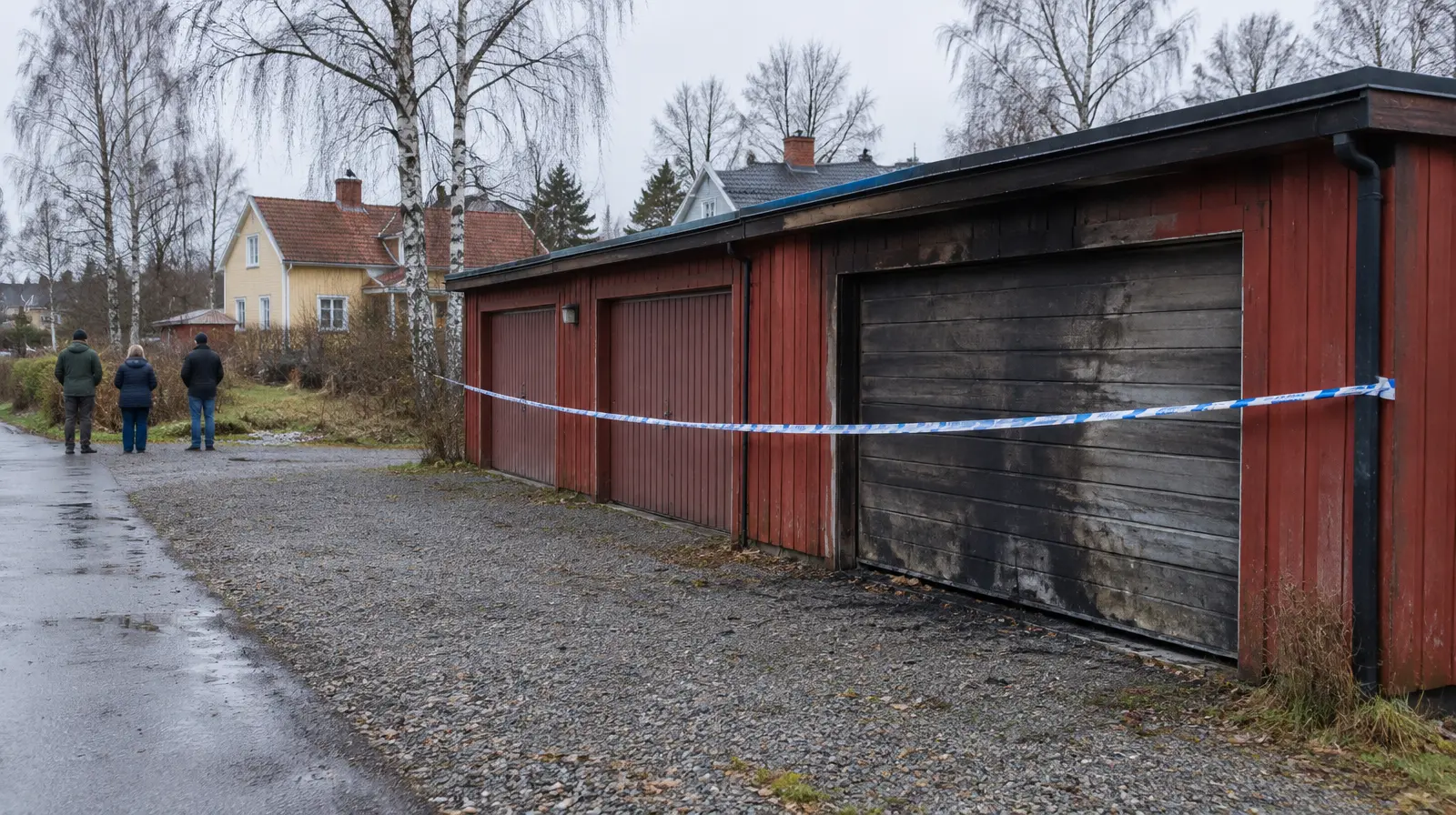 Sju tonåringar skadade i garagebrand i Fristad, en i livshotande tillstånd