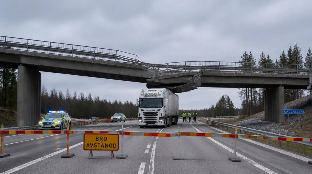 Strömsundsbron längs E45 stängd efter larm om broras