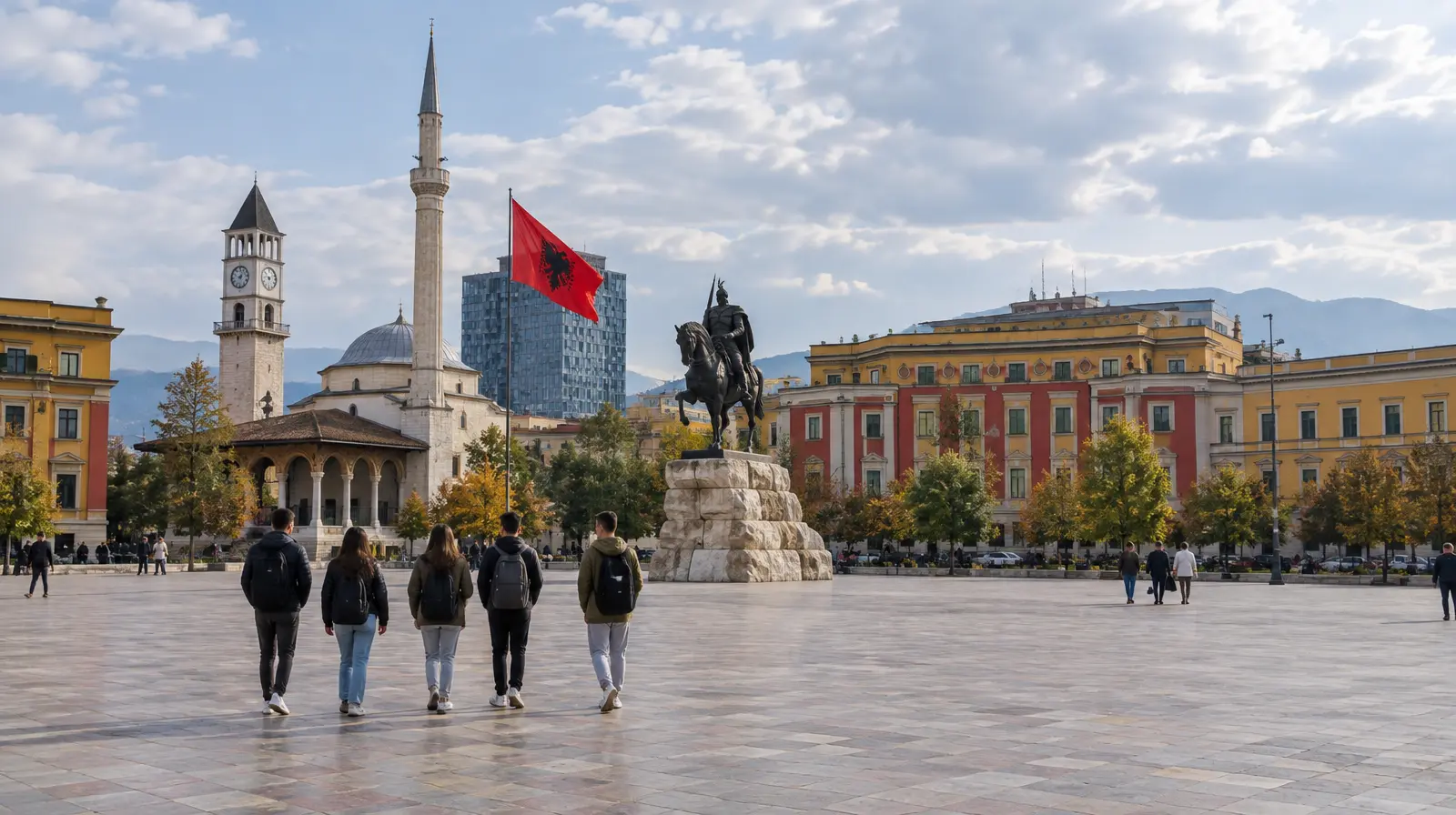 Tiotusentals studenter protesterar i Tirana, 40 gripna