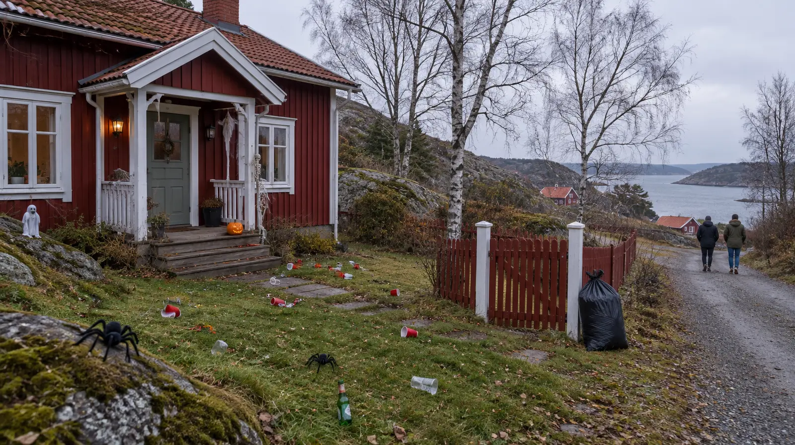 Tonårsfest med 200 gäster på Orust urartade under halloween
