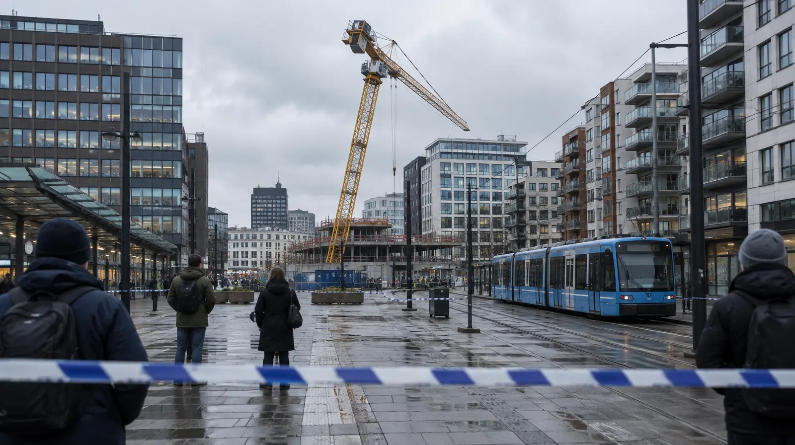 Tornkran i Oslo centrum lutar, hundratals evakuerade