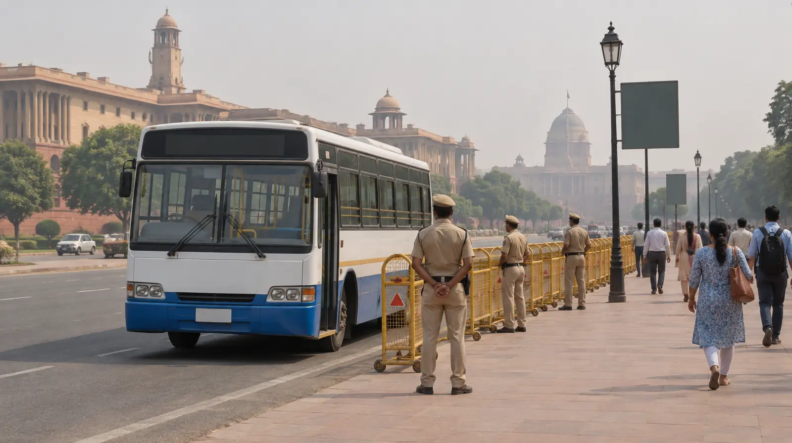 Tusentals gripna vid protester i New Delhi