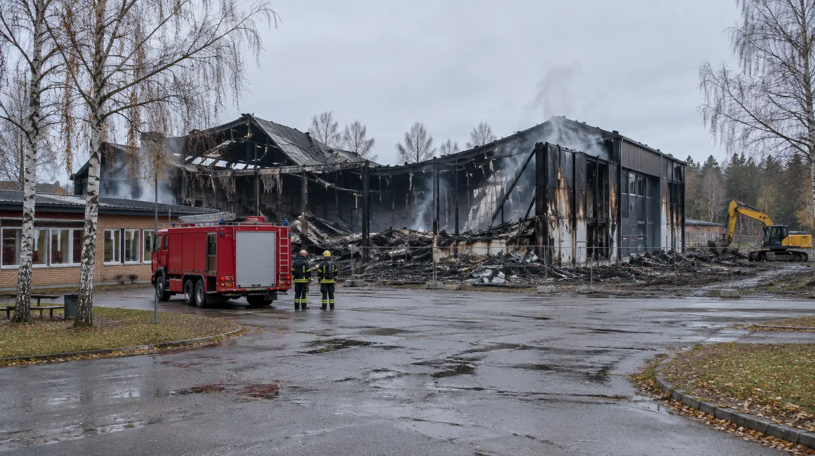 Två sporthallar i Tumba förstörda i brand, ingen skadad